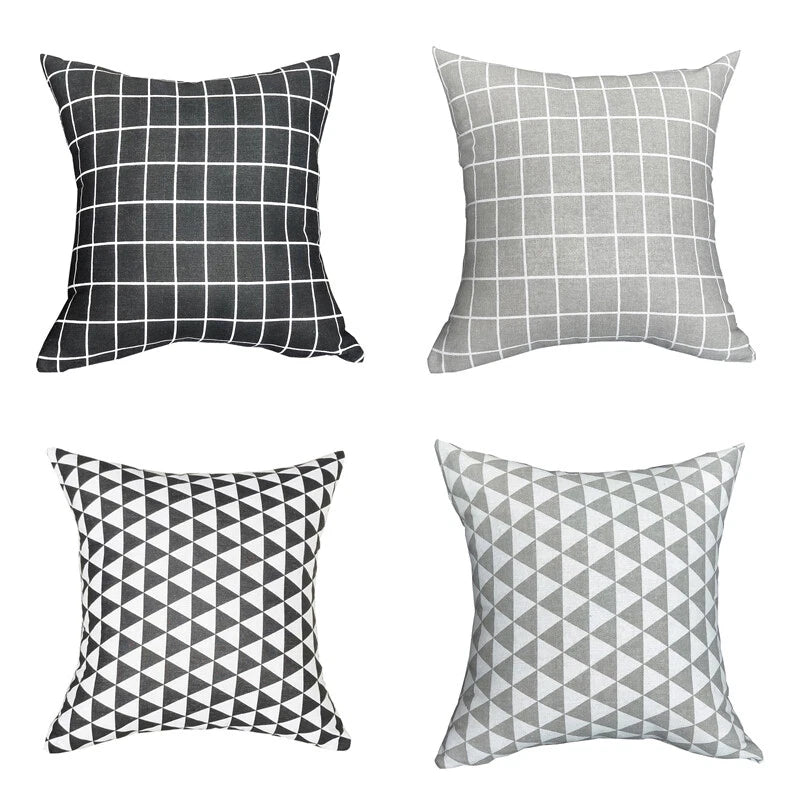 Geometric Cushion Cover Linen Throw Pillow Case Bed Sofa Car Decor 40/45/50cm