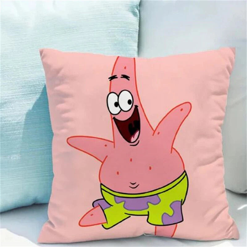 Decor S-Spongebob for Pillowcases Sofa Cushions Covers Home Decor Short Plush
