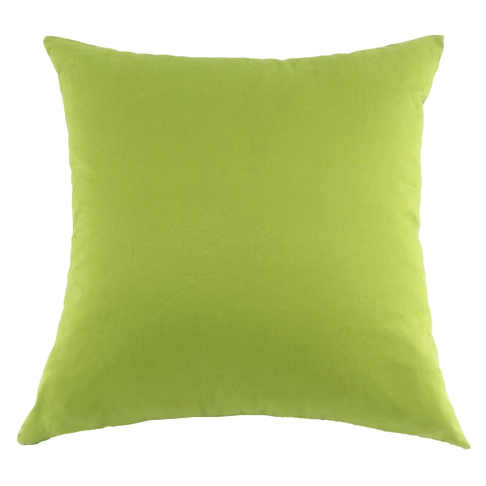 Cushion Cover Cotton Blend Sofa Car Office Home Solid Color Large Pillowcase