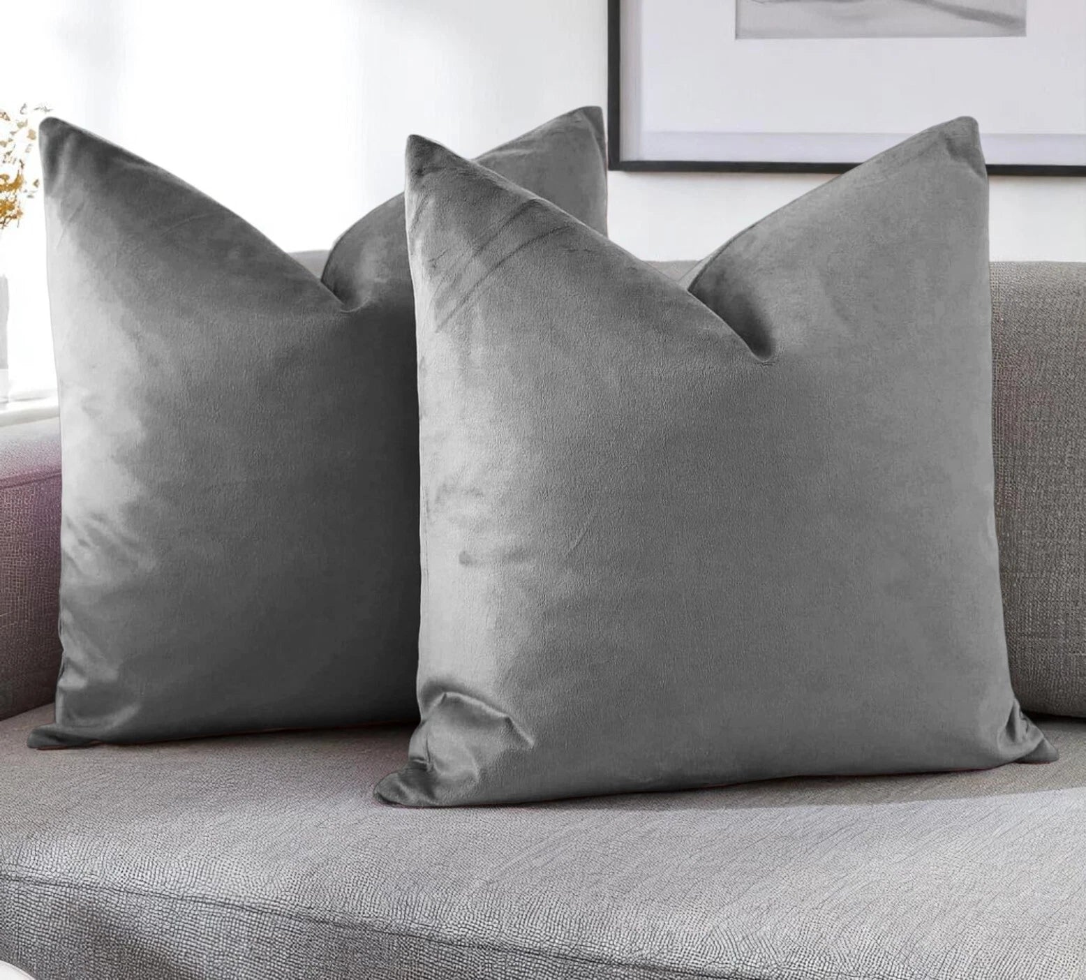 New Velvet Cushion Cover – Decorative Pillowcase for Home or Hotel Pack of 2.