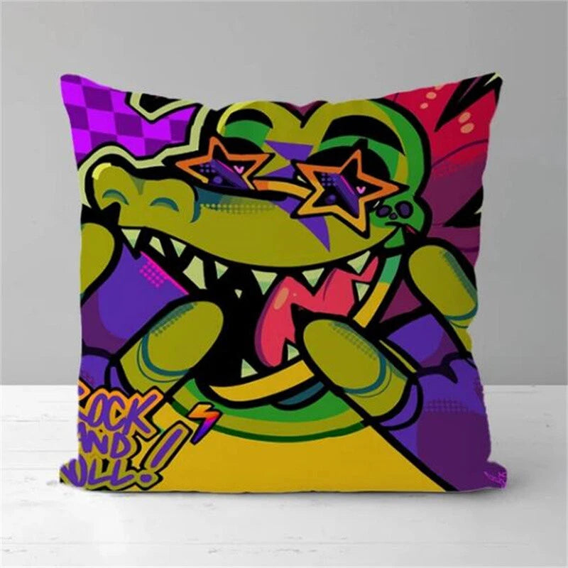 Pillow Covers Decorative Sofa Printing Home Cute Fnaf Short Plush Cushion Cover