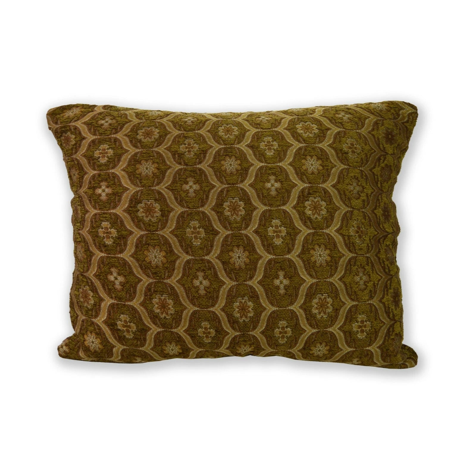 We62 -Olive Brown Eye Flora Damask Bolster Case/Pillow/Sofa Seat Cushion Cover