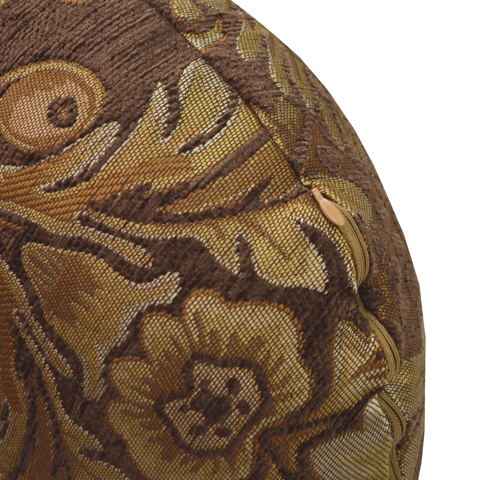 We57 - Brown Big Peony Flower Leaf Bolster Case/Pillow/Sofa Seat Cushion Cover