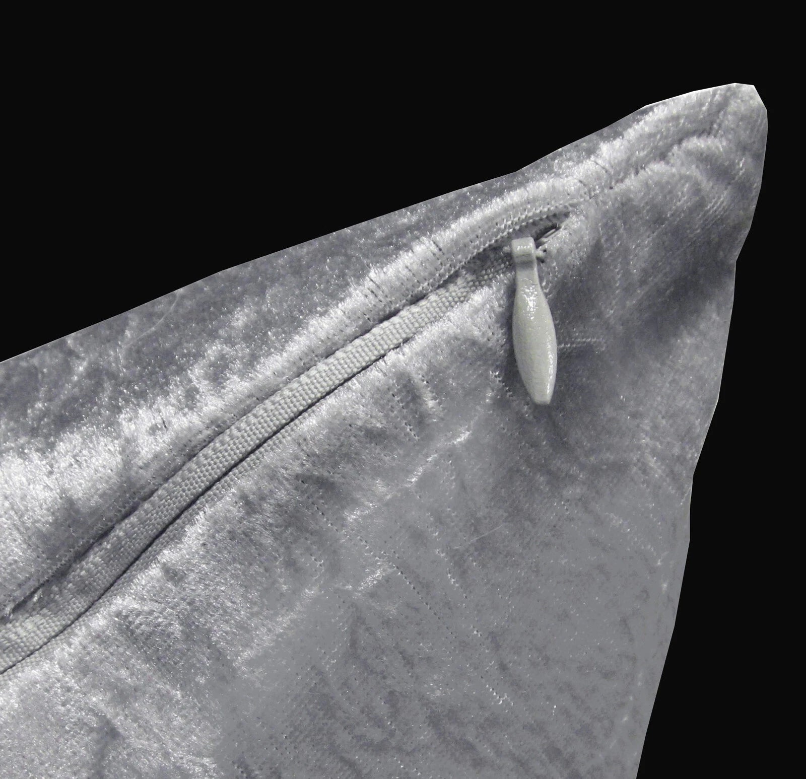 Mv03 Gray Shiny Velvet Sofa Seat Patio Bench Box Cushion Bolster Cover/Runner