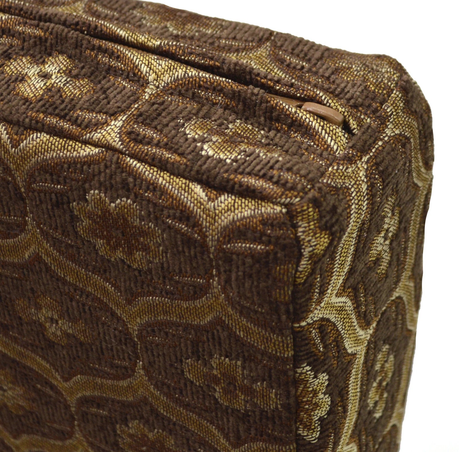 We61 -Dk Brown Gold Eye Flora Damask Bolster Case/Pillow/Sofa Seat Cushion Cover