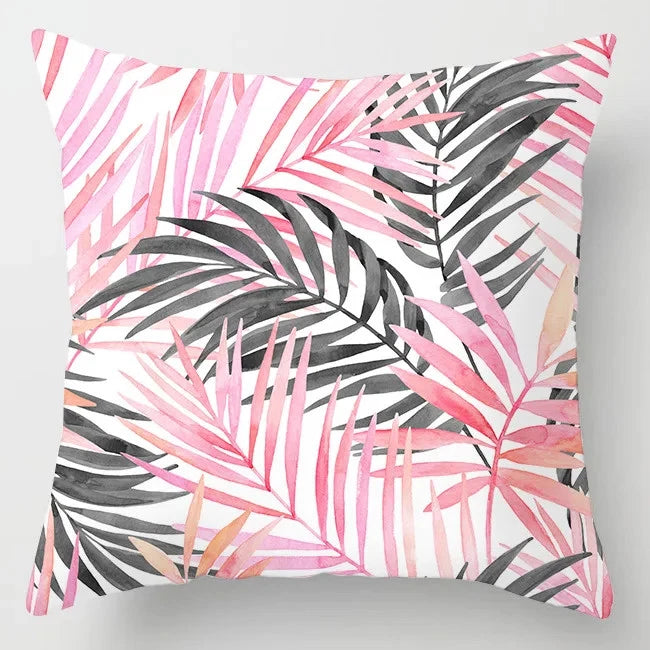Pink Feather Pillowcase Decorative Sofa Cushion Case Bed Pillow Cover Home Decor