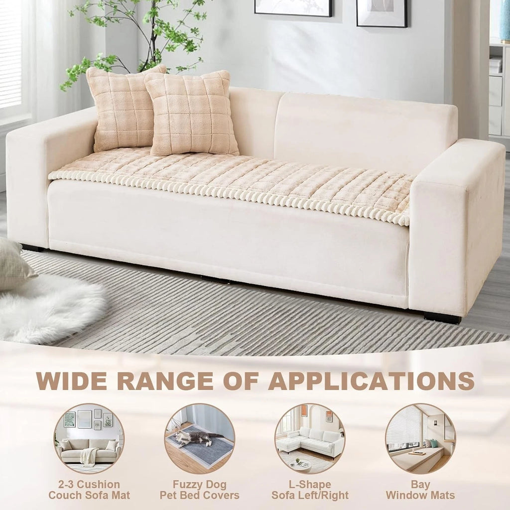 Velvet Couch Covers Sofa Cushion Protector Pets Non Slip Dog Bed Cover Pet Mat