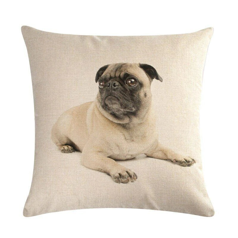 Dog Pattern Throw Pillow Cushion Cover  Home Sofa Bed Decorative