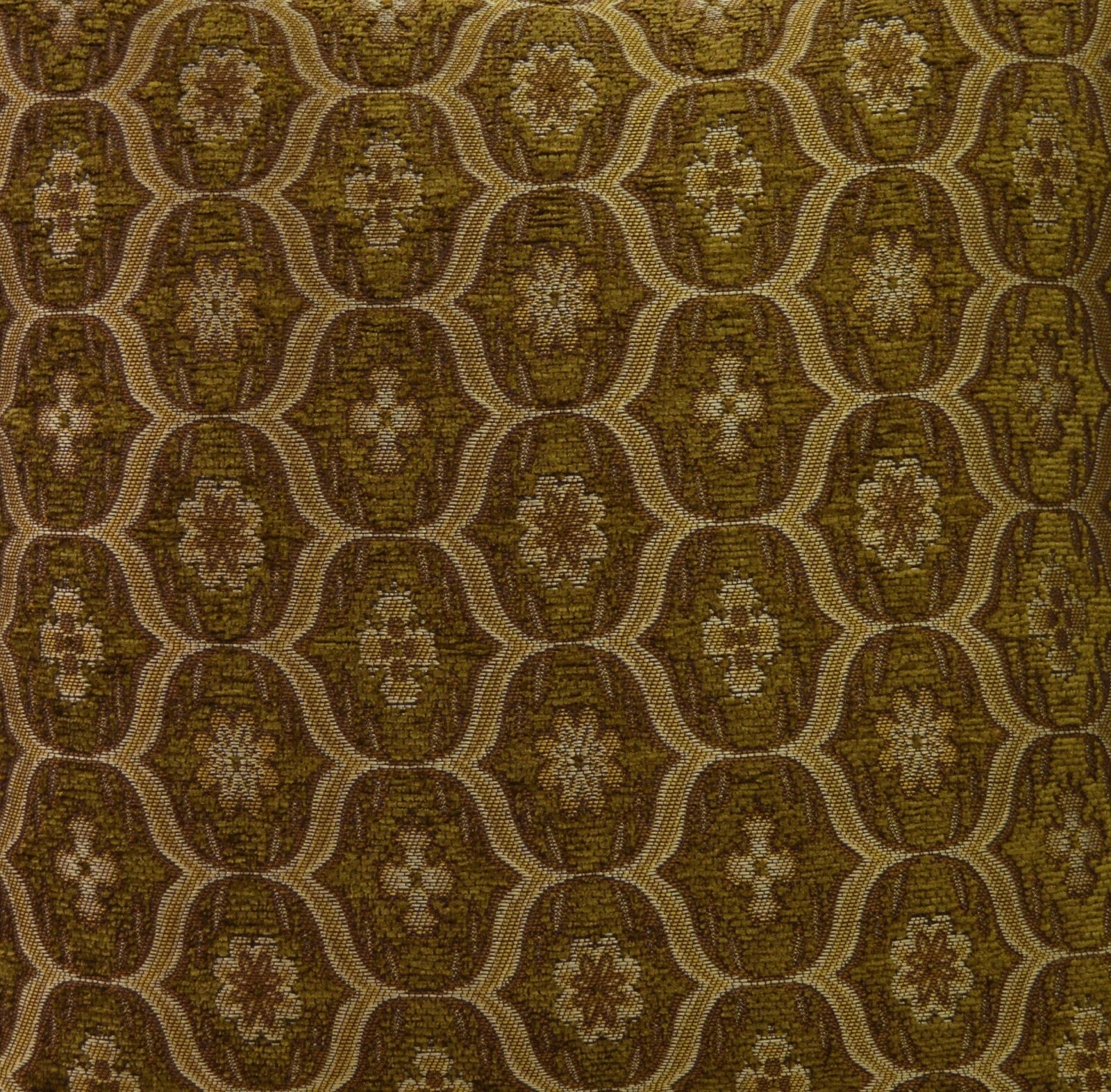 We62 -Olive Brown Eye Flora Damask Bolster Case/Pillow/Sofa Seat Cushion Cover