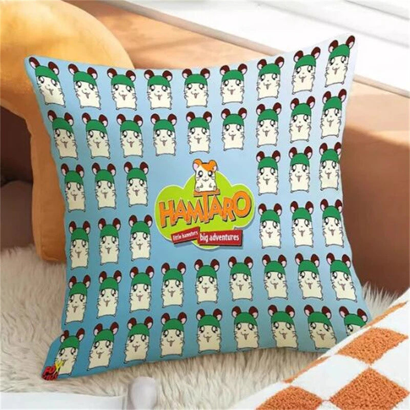 Hamtaro Decorative for Cushion Covers Pillowcase Fall Anime Pillow Cover Sofa