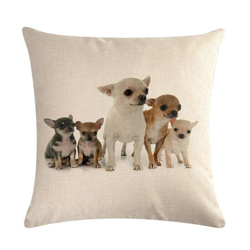 Dog Pattern Throw Pillow Cushion Cover  Home Sofa Bed Decorative