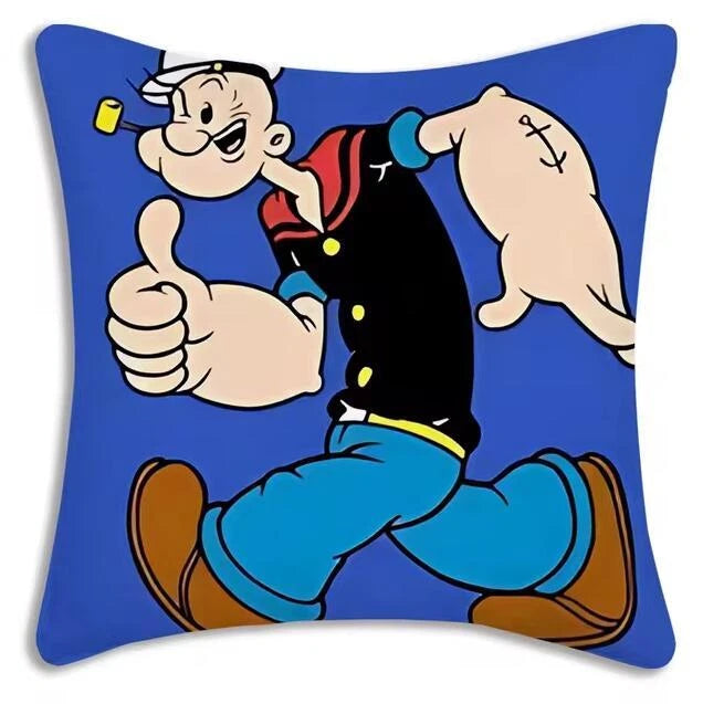 Funny Popeye Show Love Pillow Covers Sofa Home Printing Cute Cushion Cover