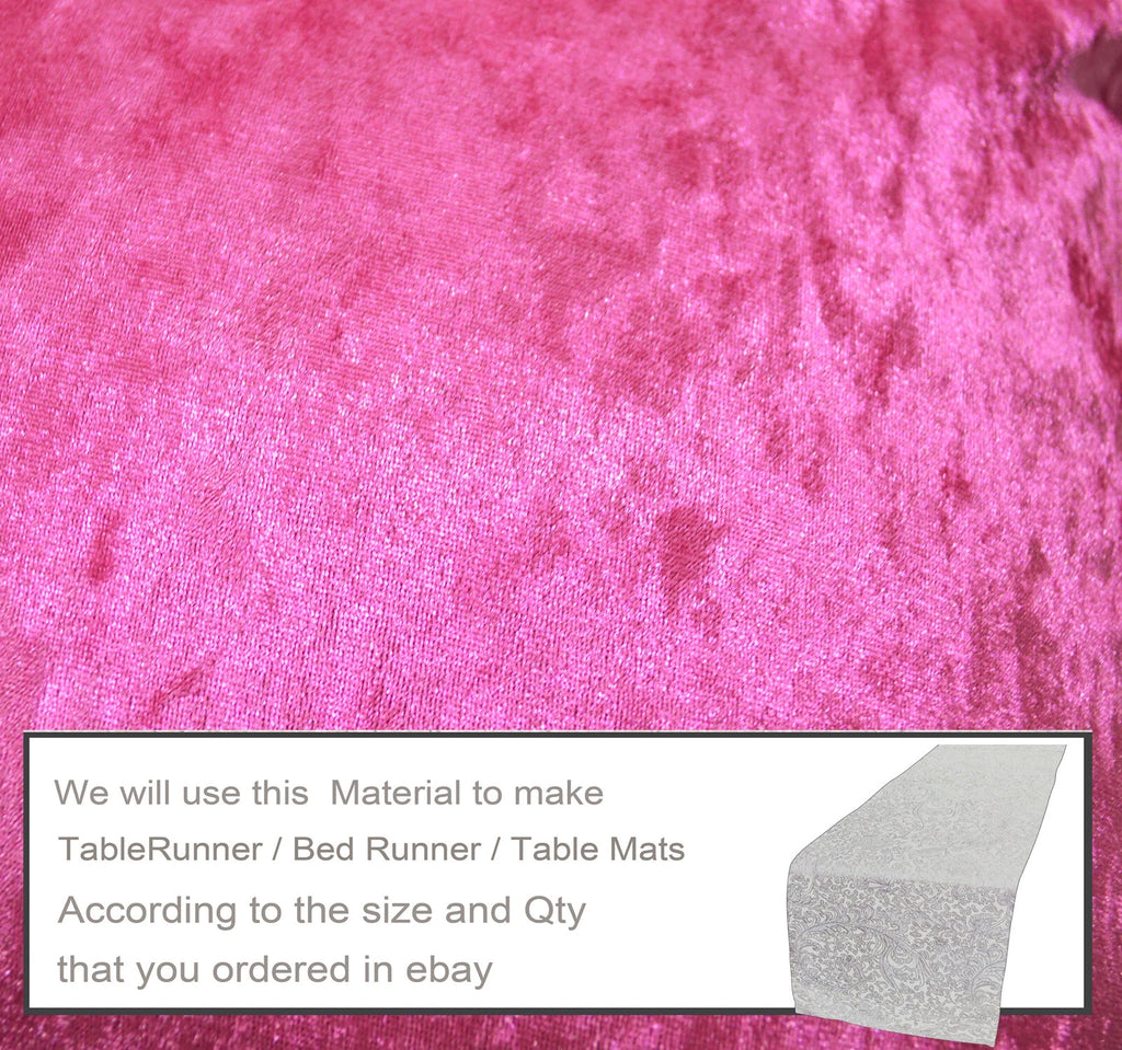 Mv99 H-Pink Crush Velvet Sofa Seat Patio Bench Box Cushion Bolster Cover/Runner