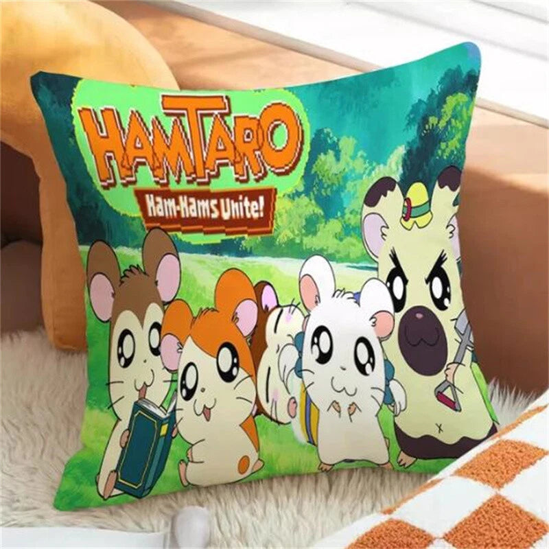 Hamtaro Pillowcases for Cushion Covers Fall Decor Anime Pillow Cover Sofa