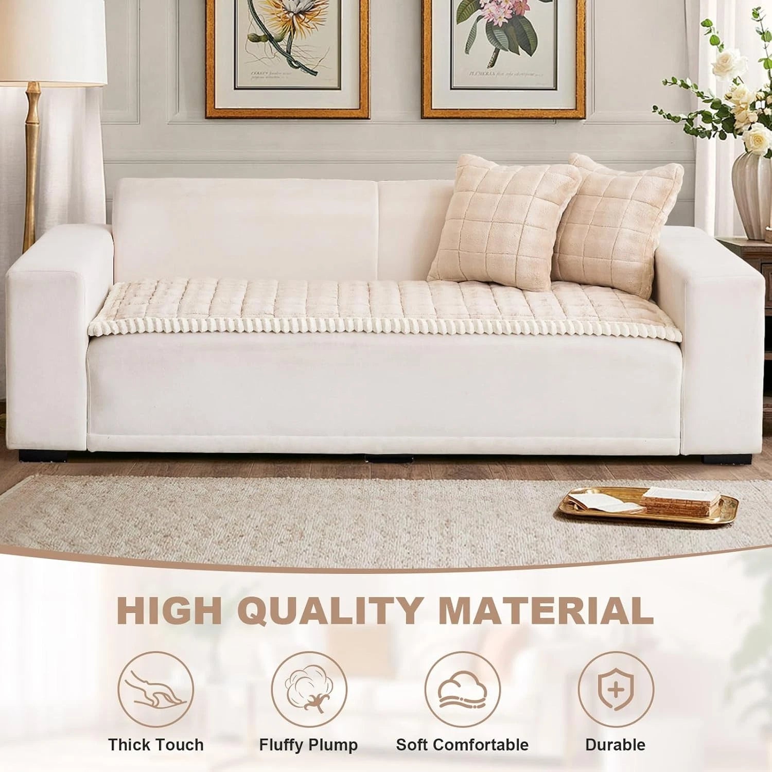 Velvet Couch Covers Sofa Cushion Protector Pets Non Slip Dog Bed Cover Pet Mat