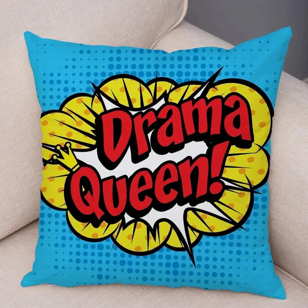 Pop Art Cushion Cover Polyester Cotton Pillowcase Sofa Chair Bed Pillow Cover