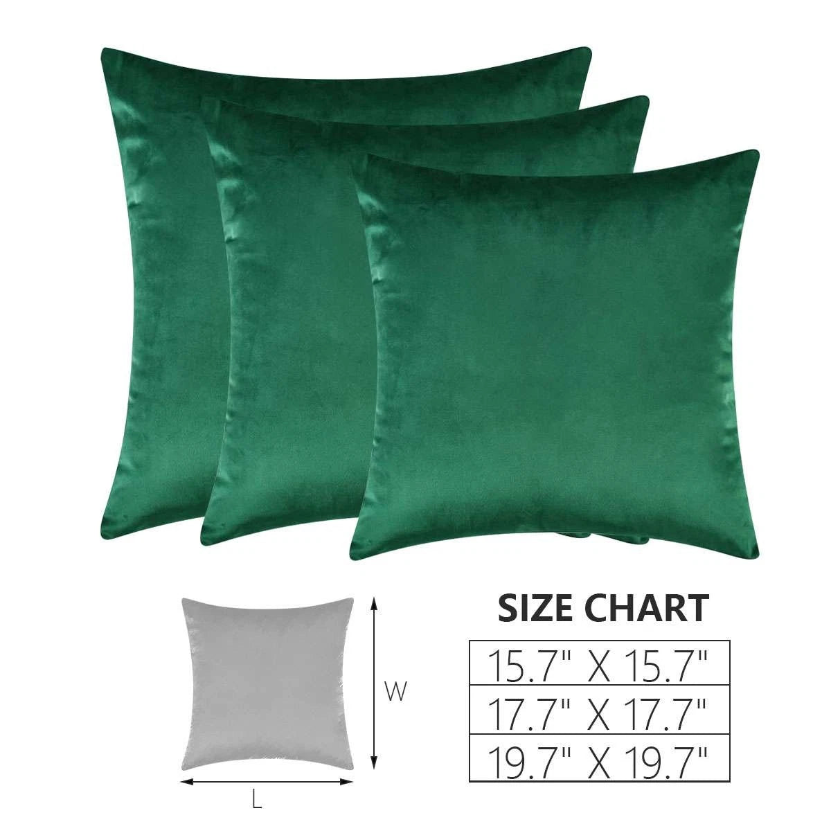 Plush Velvet Cushion Covers Sofa Pillow Cases Soft Cushion Cover 18"x18" 20"x20"