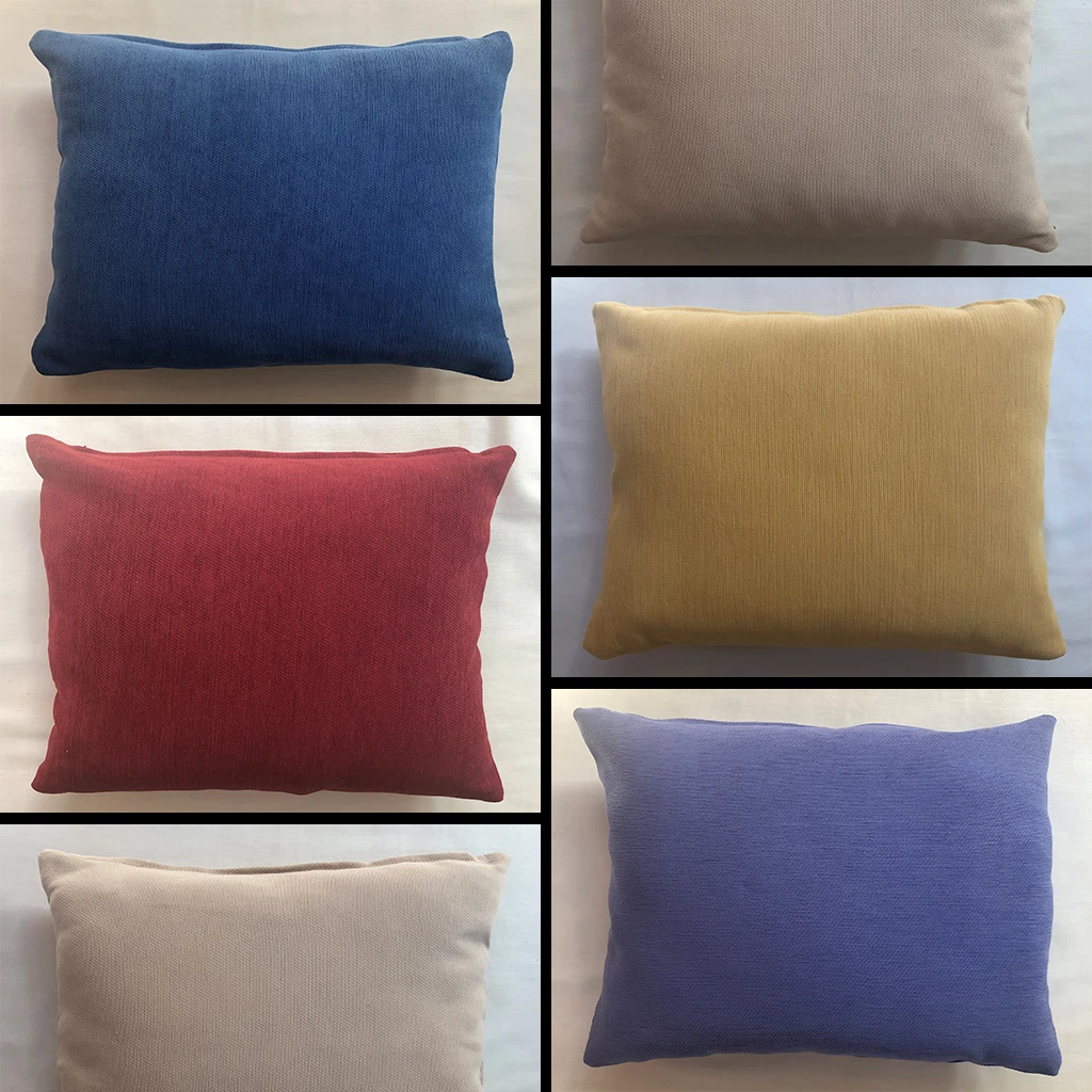 Plain Chenille Rectangle Cushion Cover Handmade Pillow Case Sofa Bed Home Decor