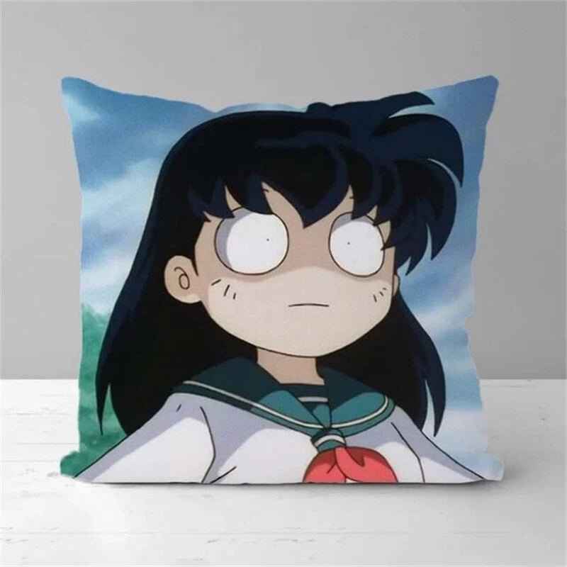 Inuyasha Printing Anime Pillowcases for Short Plush Sofa Decor Cushion Cover