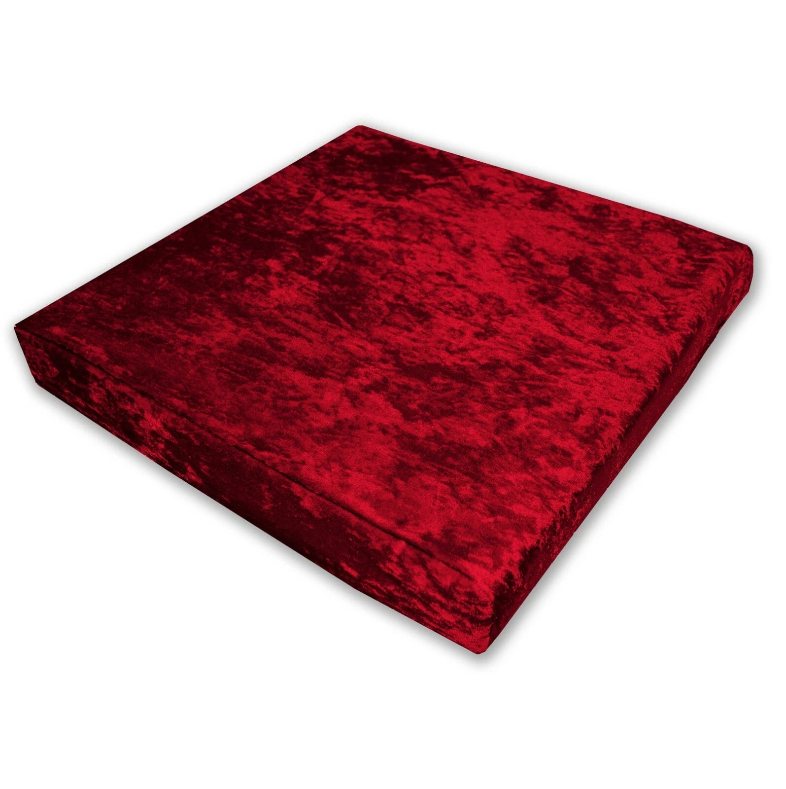 Mv27 B-Red Crushed Velvet Sofa Seat Patio Bench Box Cushion Bolster Cover/Runner