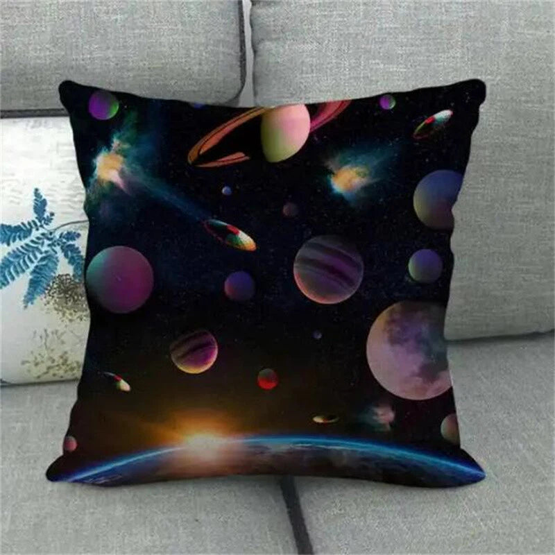 Planet Space Galaxy Planet Pillow Case Home Decorative Cushions for Sofa Room