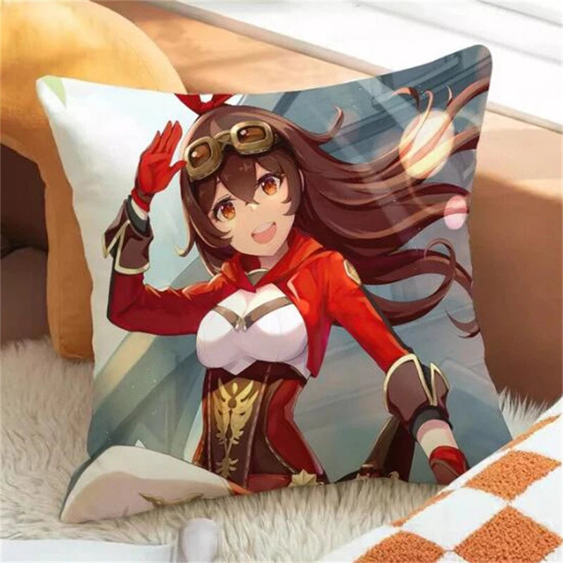 Genshin Impact Decor Cushion Cover Pilow Cases Cushion Home Decor Car Sofa