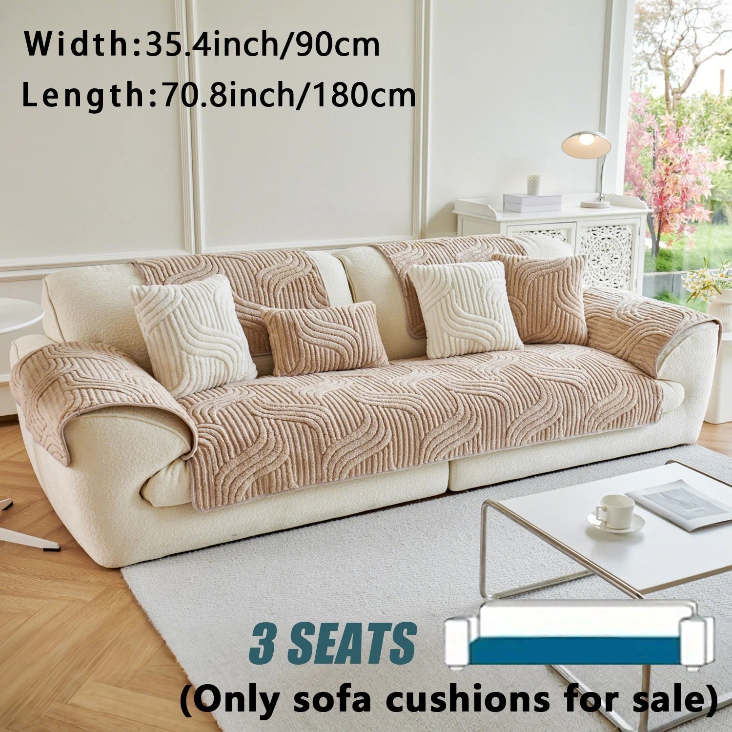Washable sofa cover, pillowcase, anti-slip decoration for sofa seat cushion