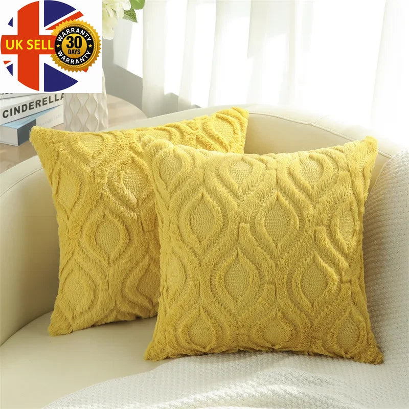Throw Pillow Case for Sofa Bed Pillow Cover Living Room Plush Cushion Cover Slee