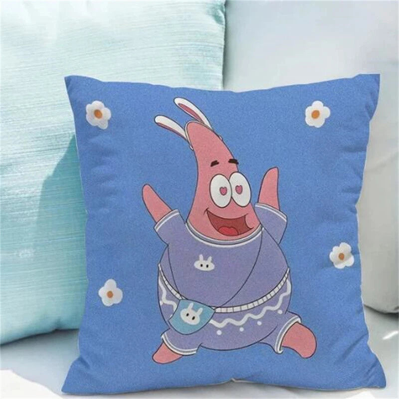 Decor S-Spongebob for Pillowcases Sofa Cushions Covers Home Decor Short Plush