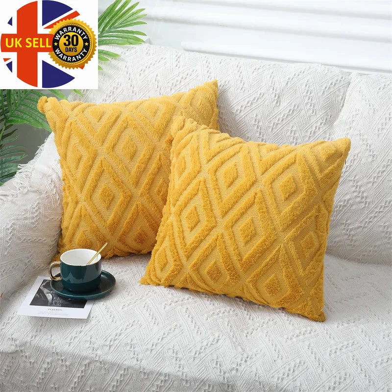 Throw Pillow Case for Sofa Bed Pillow Cover Living Room Plush Cushion Cover Slee
