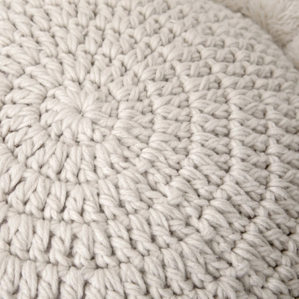 Round Knitted Waist Pillow Throw Sofa Car Office Chair Cushion Pillows Pad Decor