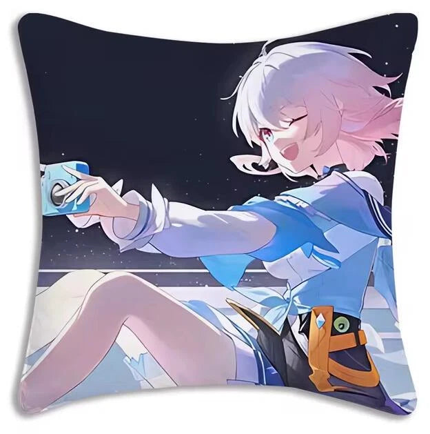 Star Rail Anime Pillow Cover Cartoon Sofa Decorative Home Printing Cushion Cover