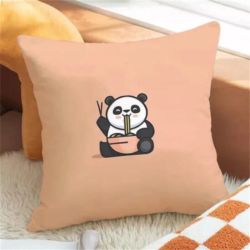 Panda Decorative Pillowcase Decor Cushion Cover Throw Pillows Sofa Anime