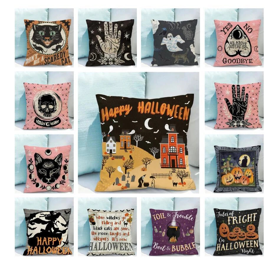 Happy Halloween Pillowcases Cushions for Bed Cushion Print of Modern Sofa Car