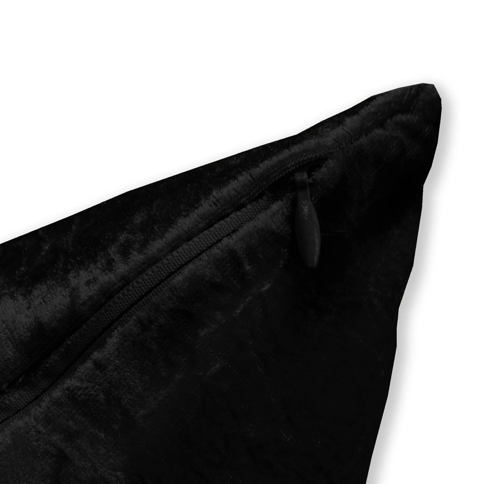 Mv36 Black Crushed Velvet Sofa Seat Patio Bench Box Cushion Bolster Cover/Runner