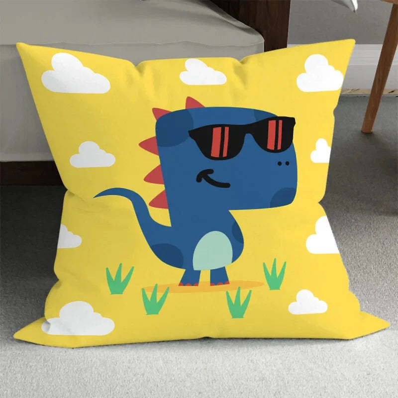 Home Room Gift Sofa Bed Chair Pillowcase Cartoon Dinosaur Pillowcase Cute