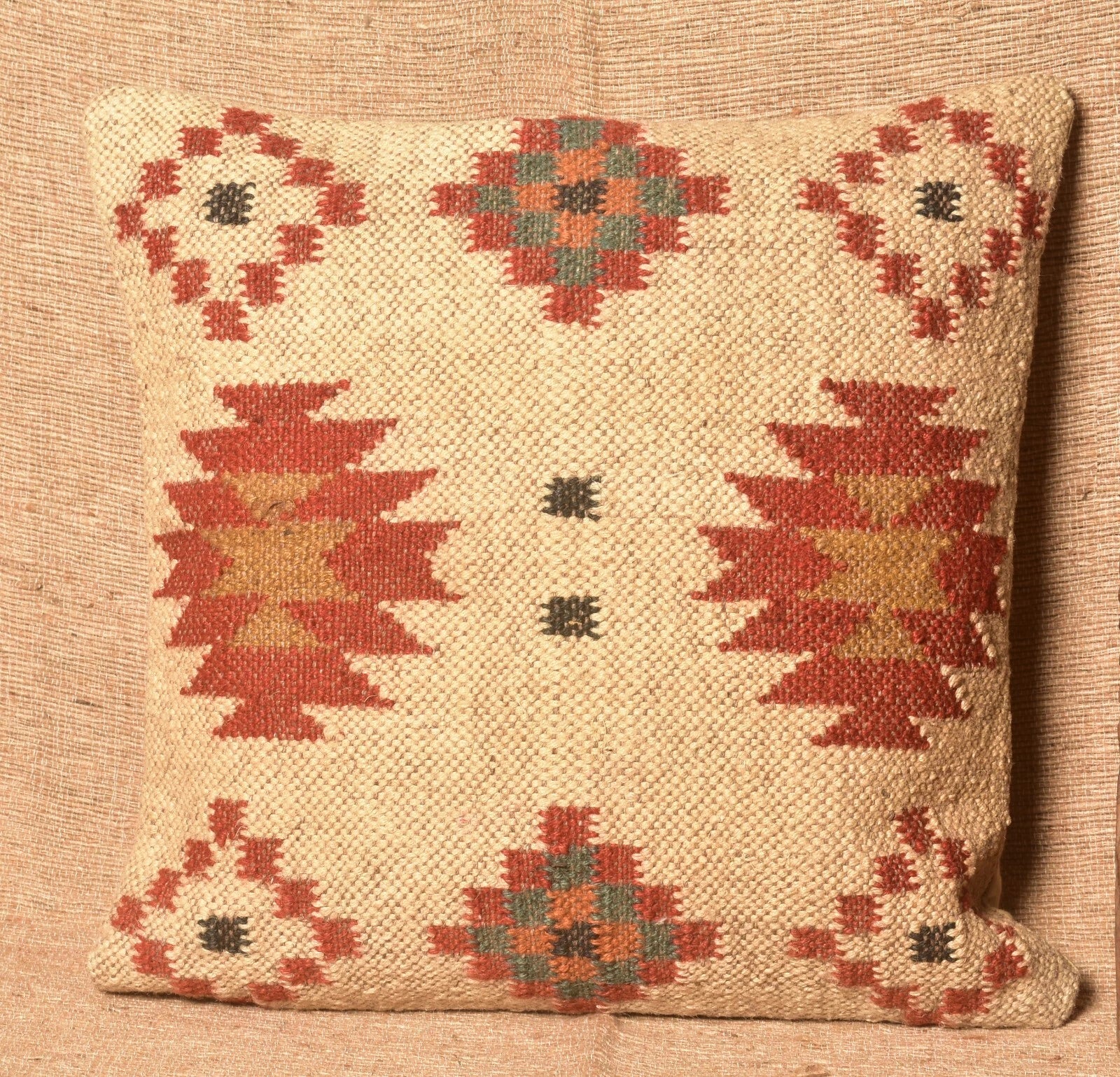 Handmade Jute Wool Kilim Cushion Cover Pillow Covers Pillow Case 45 Cm 3 Pcs