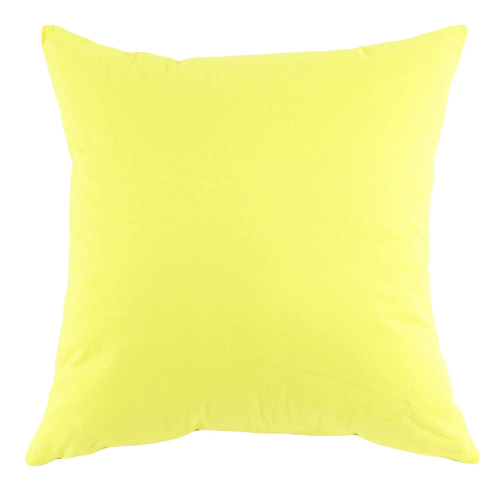 Cushion Cover Cotton Blend Sofa Car Office Home Solid Color Large Pillowcase