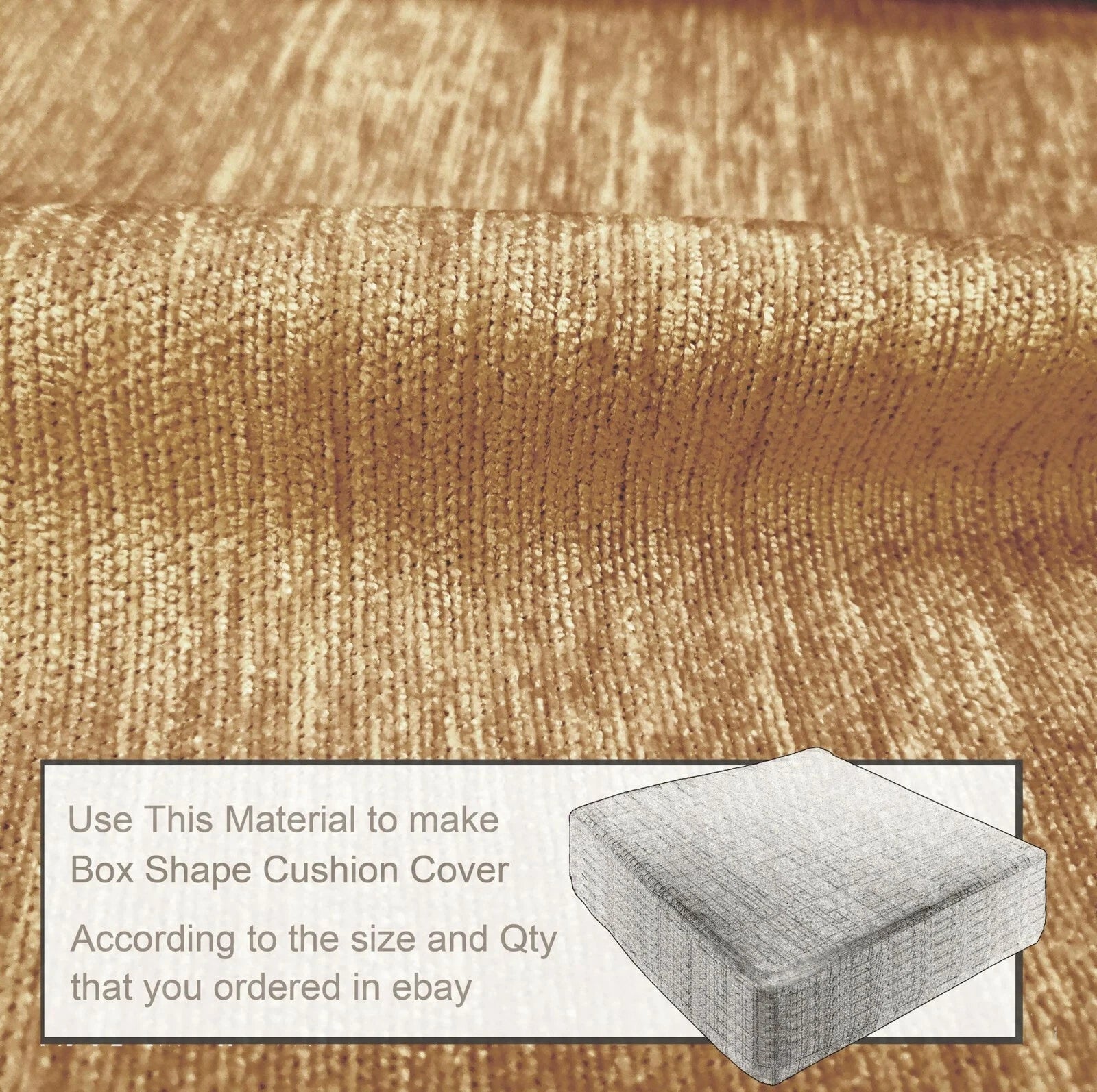 Wn15 Khaki Tan Chenille Sofa Seat Patio Bench Box Cushion Bolster Cover/Runner