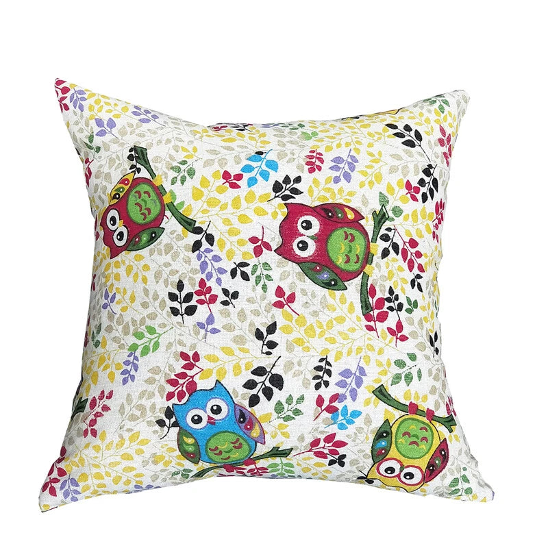 Geometric Cushion Cover Linen Throw Pillow Case Bed Sofa Car Decor 40/45/50cm