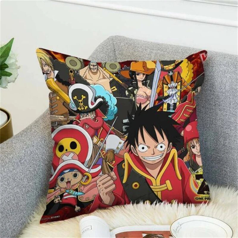 Anime Cartoon One Piece Print Cushion Cover Sofa Home Decor Pillowcase