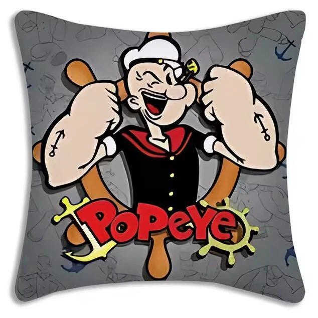 Funny Popeye Show Love Pillow Covers Sofa Home Printing Cute Cushion Cover