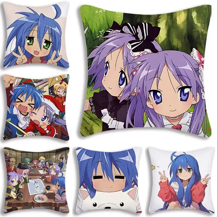 Kawaii Lucky Star Pillow Covers Cartoon Sofa Decor Home Printing Cushion Cover