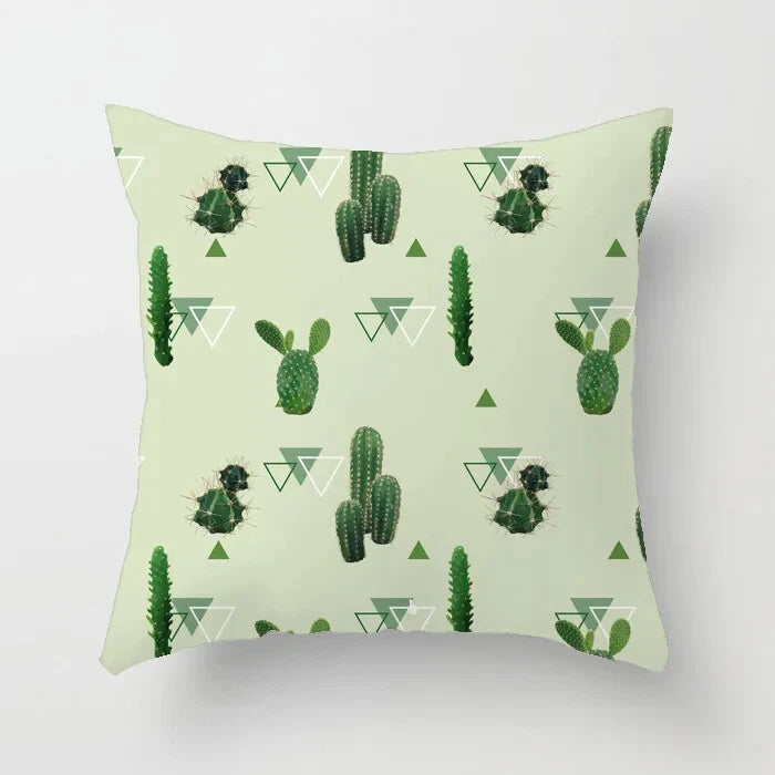 Cactus Succulent Plants Pillowcase Decor Sofa Cushion Case Bed Pillow Cover