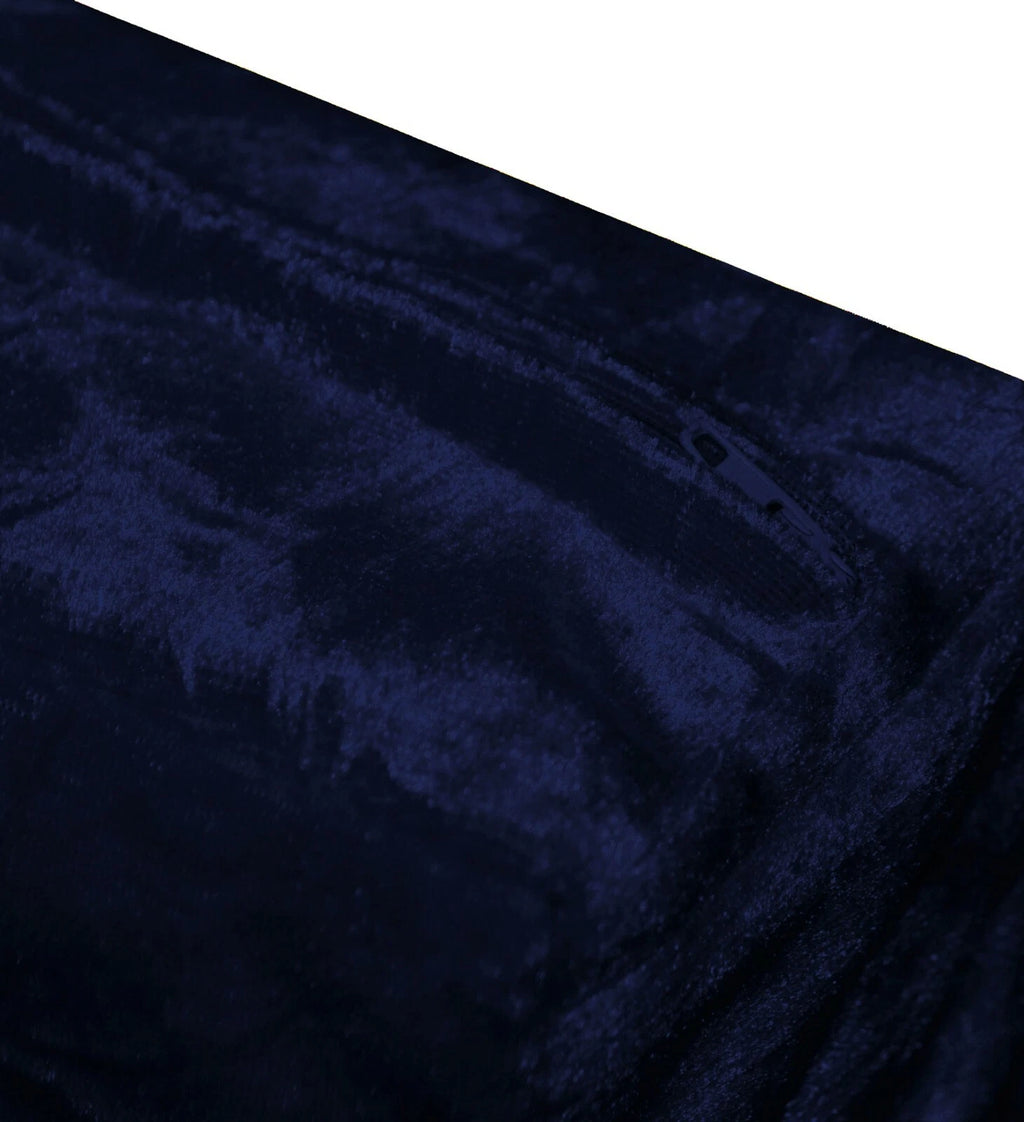 Mv35 R-Blue Crush Velvet Sofa Seat Patio Bench Box Cushion Bolster Cover/Runner