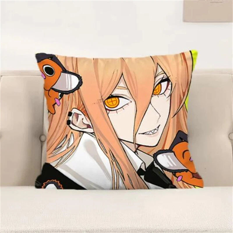 Pillow Covers Decorative Sofa Chainsaw Man Cushion Cover Pillows Cases Home