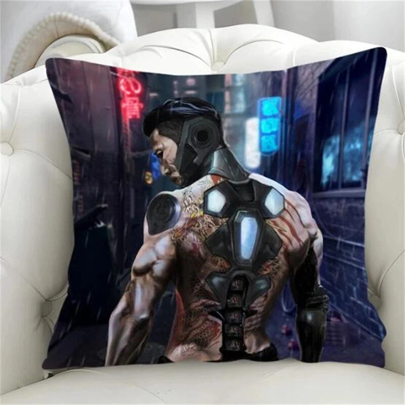 Robot Pillow Cover Pillowcase Decorative for Chair Cushion Fall Short Plush Sofa