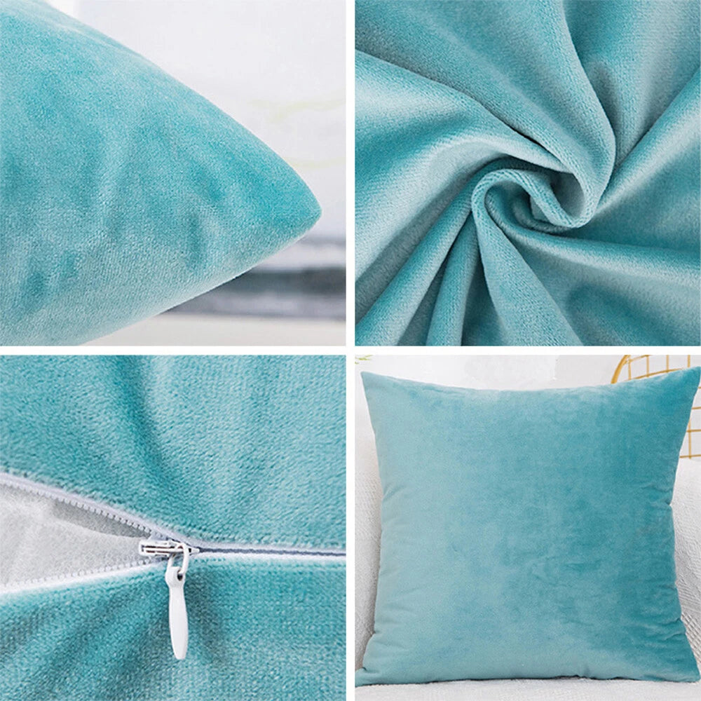 Throw Pillowcases Covers Velvet Cushion Case For Home Sofa Décor Set of 2