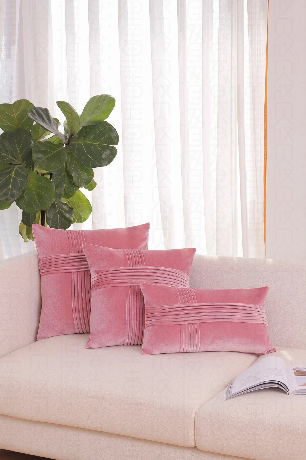 2 PACK Throw Pillow Covers Sofa Decor Velvet Cushion Cases Premium Cushion Cover