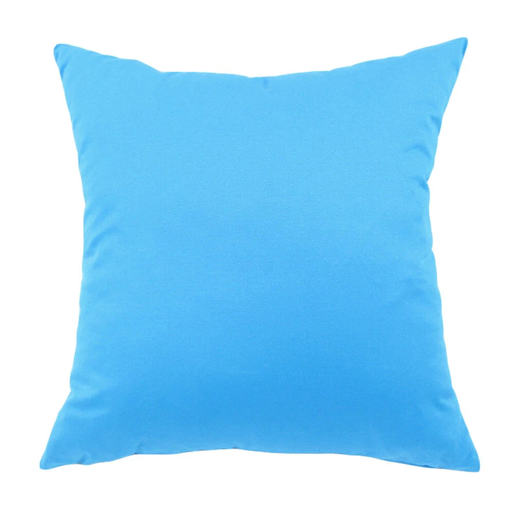 Cushion Cover Cotton Blend Sofa Car Office Home Solid Color Large Pillowcase